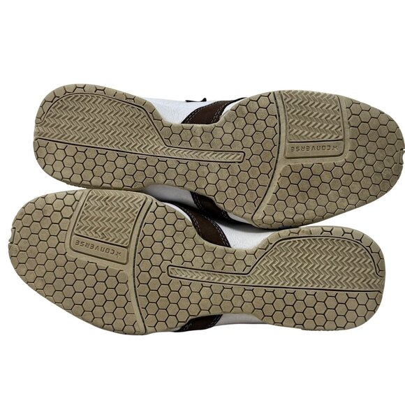 Converse Womens All Star Brown White Leather Lace Up Sneakers 5W445 Size 10 - Picture 12 of 13